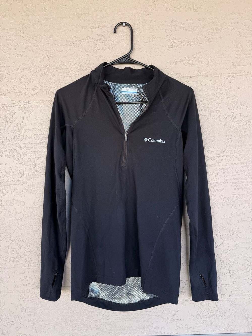Columbia Omni-Heat Half-Zip Baselayer, Black, Women's Size Small